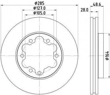 Тормозной диск HELLA 8DD355117421