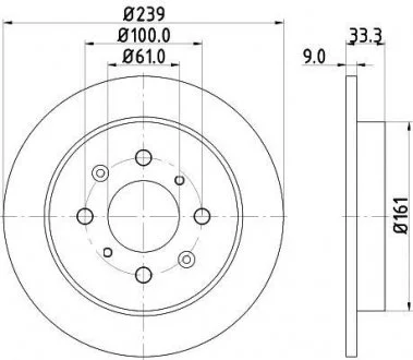 Диск гальмівний 55040 HELLA 8DD355117871