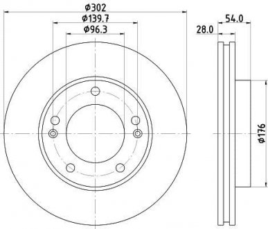 Диск тормозной 54473PRO HELLA 8DD355118081