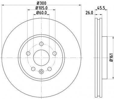 Тормозной диск HELLA 8DD355118391