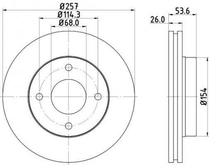 Диск тормозной przвd 55531PR HELLA 8DD355118571