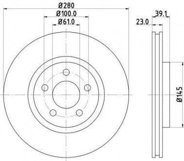 Диск гальмівний 50334PRO HELLA 8DD355118601