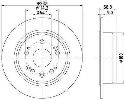 Диск гальмівний 54657PRO HELLA 8DD355119031