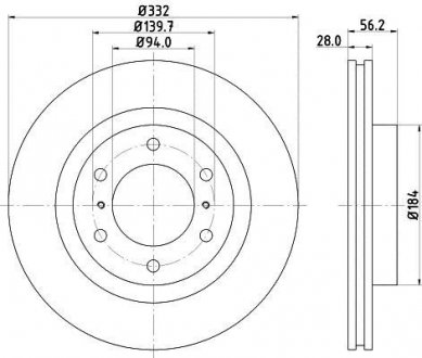 Тормозной диск HELLA 8DD355119-081