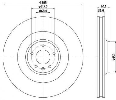 Диск тормозной Pro HELLA 8DD355119321 (фото 1)