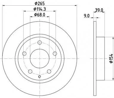 Диск тормозной HELLA 8DD355120461