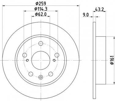 Тормозной диск HELLA 8DD355120531