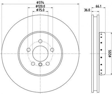 Тормозной диск HELLA 8DD355120681