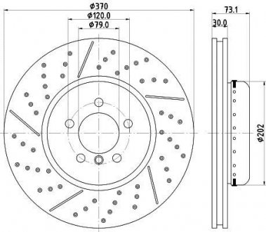 Тормозной диск HELLA 8DD355120771