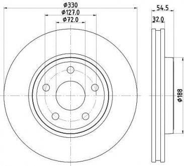 Тормозной диск HELLA 8DD355122681