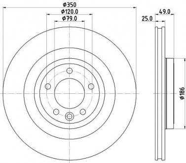 Тормозной диск HELLA 8DD355123091