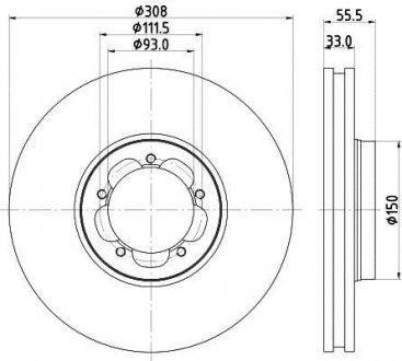 Тормозной диск HELLA 8DD 355 123-131 (фото 1)