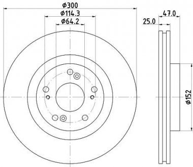 Тормозной диск HELLA 8DD355125081