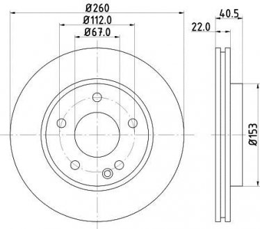 Тормозной диск HELLA 8DD355127361