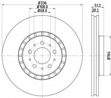 Тормозной диск HELLA 8DD355128201