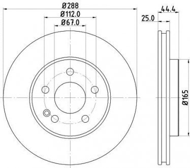 Тормозной диск HELLA 8DD355128281