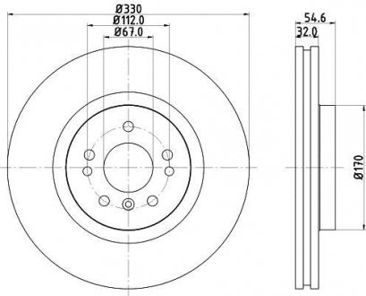 Тормозной диск HELLA 8DD355128581