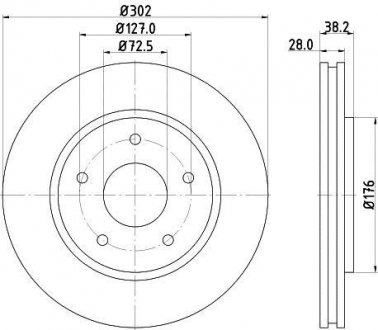 Тормозной диск HELLA 8DD355129011