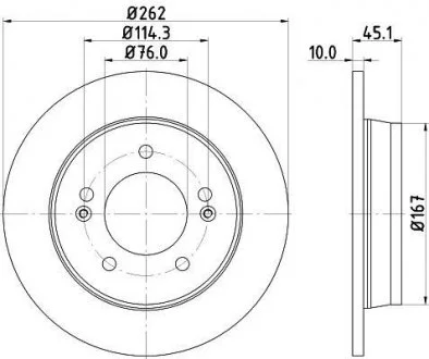 Тормозной диск HELLA 8DD355129451