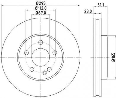 Тормозной диск HELLA 8DD355129661