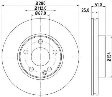 Тормозной диск HELLA 8DD355129671