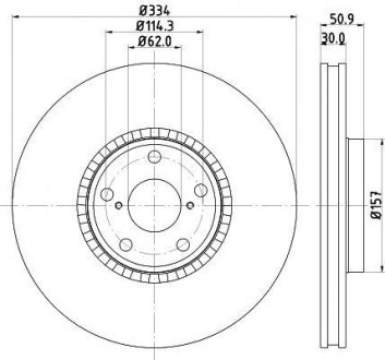 Тормозной диск HELLA 8DD 355 129-831