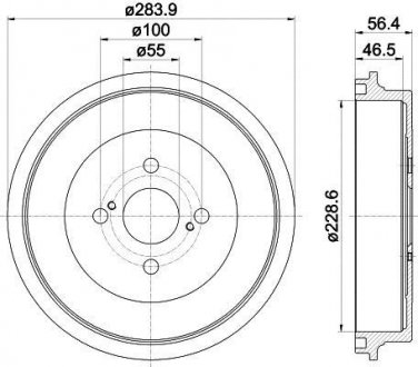 Тормозный барабан HELLA 8DT355302711