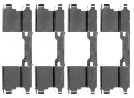 Комплектующие, колодки дискового тормоза HELLA 8DZ355203501