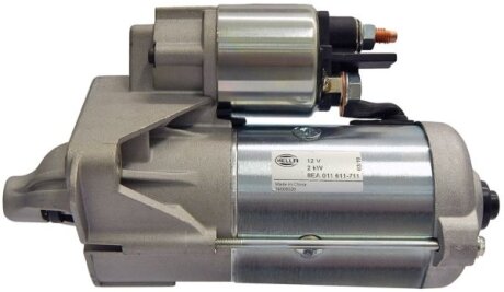 Стартер (12В, 2кВт, новий із заставою) MERCEDES MARCO POLO CAMPER (W447), VITO MIXTO (DOUBLE CABIN), VITO TOURER (W447), VITO (W447), NISSAN QASHQAI +2, QASHQAI I, QASHQAI II 1.6D/1.7D 04.11- HELLA 8EA011611711 (фото 1)