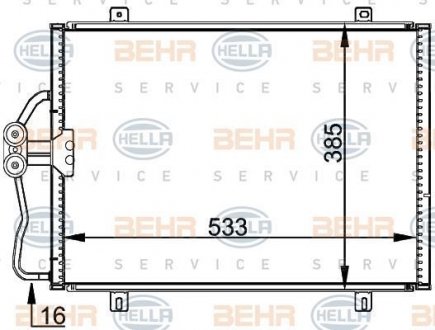 Конденсатор, кондиционер HELLA 8FC351036191