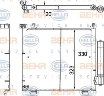 Конденсатор, кондиционер HELLA 8FC351303471