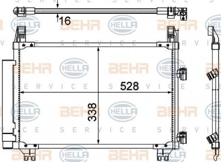 Конденсатор, кондиционер HELLA 8FC 351 307-661 (фото 1)