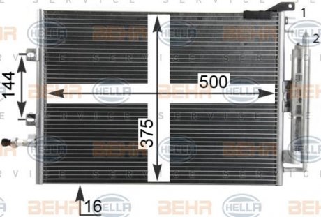 Конденсатор, кондиционер HELLA 8FC351319244