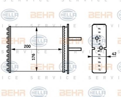 Радіатор пічки HELLA 8FH 351 313-381