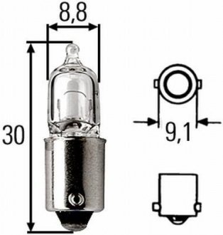 Лампа H5W 12V 5W BA9s HELLA 8GH 002 473-151