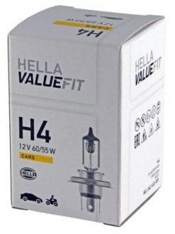 Лампа VALUEFIT H4 12V 60/55W P43t HELLA 8GJ 242 632-081