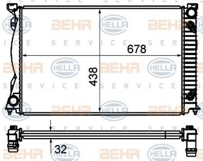 CHLODNICA VW AUDI A6 3,0TDI QUATTRO 04- HELLA 8MK376735011