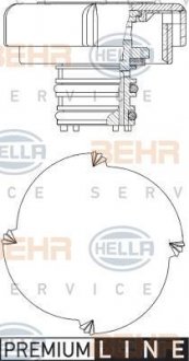 Кришка радіатора HELLA 8MY376743451