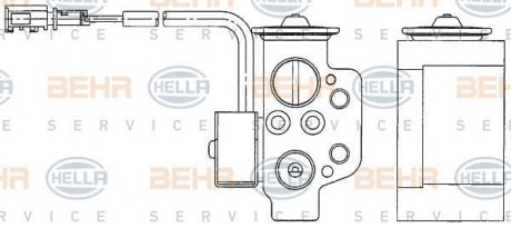 Клапан кондиціонера HELLA 8UW351234611 (фото 1)