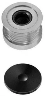 Шків генератора VOLVO C30, S40 II, V50, FORD C-MAX, FOCUS C-MAX, FOCUS II, GALAXY II, MONDEO III, S-MAX 1.6-2.5 10.00-06.15 HELLA 9XU358038471 (фото 1)