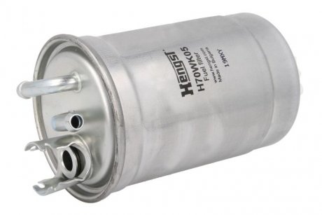 Фільтр паливний VW 1,6/1,9D/TD/TDI 87- (з підігрівом) HENGST FILTER H70WK05 (фото 1)