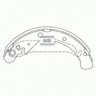 Колодки тормозные барабанные Hi-Q (SANGSIN) SA119