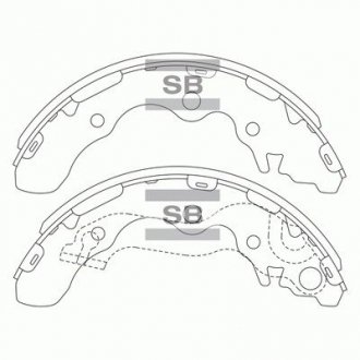 Колодки тормозные барабанные SANGSIN Hi-Q (SANGSIN) SA155