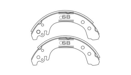 Колодки тормозные задние (барабанного типа) Toyota Corolla (03-) Hi-Q (SANGSIN) SA215