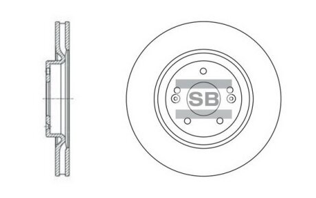 Гальмівний диск Hi-Q (SANGSIN) SD1070
