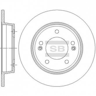 Тормозной диск задний Hi-Q (SANGSIN) SD1085