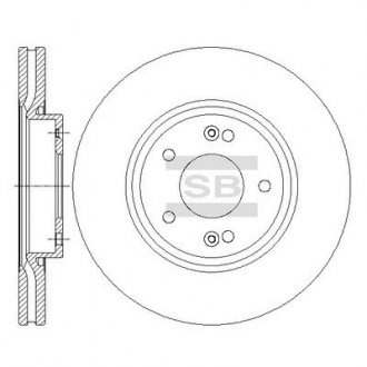 Диск тормозной Hi-Q (SANGSIN) SD1086
