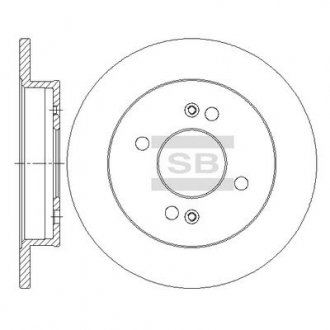 Диск тормозной Hi-Q (SANGSIN) SD2045 (фото 1)