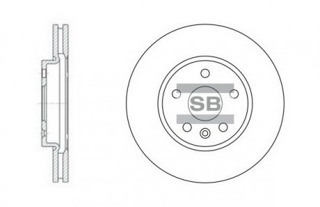 Тормозной диск передний Hi-Q (SANGSIN) SD3031 (фото 1)