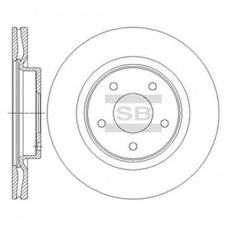 Тормозной диск передний Hi-Q (SANGSIN) SD4223